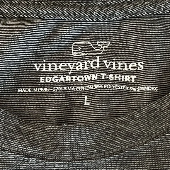 Vineyard Vines Edgartown Short‎ Sleeve Pocket Tee L Charcoal Gray T Shirt Plain - Picture 2 of 6
